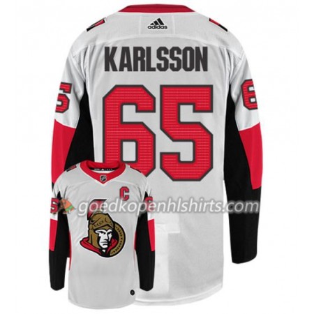 Ottawa Senators ERIK KARLSSON 65 Adidas Wit Authentic Shirt - Mannen